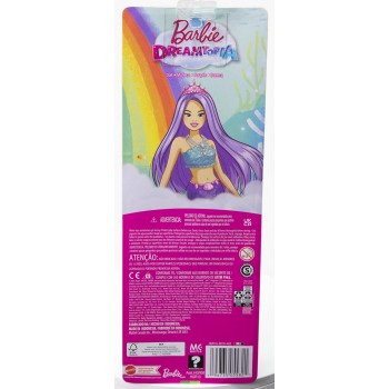 Mattel Νεα Barbie Γοργονα (Purple Hair) With Blue & Purple Ombre Mermaid Tail and Tiara HGR08 / HGR10 194735055821