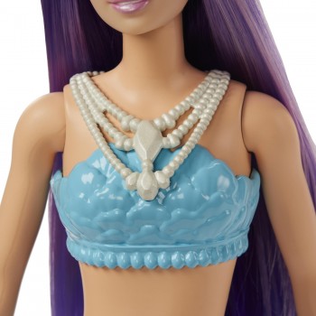 Mattel NEW Barbie Gorgon (Purple Hair) With Blue & Purple Ombre Mermaid Tail and Tiara HGR08 / HGR10 194735055821