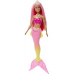 Mattel Νεα Barbie Γοργονα (Pink Hair) With Pink & Yellow Ombre Mermaid Tail and Tiara HGR08 / HGR11 194735055852