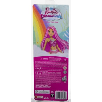 Mattel Νεα Barbie Γοργονα (Pink Hair) With Pink & Yellow Ombre Mermaid Tail and Tiara HGR08 / HGR11 194735055852
