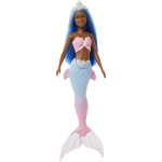 Mattel NEW Barbie Gorgon (Blue Hair) With Pink & Blue Ombre Mermaid Tail and Tiara HGR08 / HGR12 194735055814
