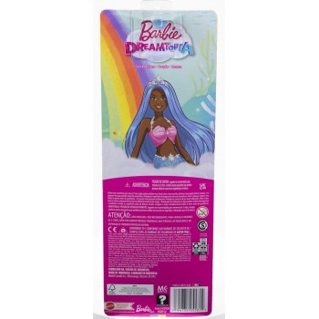 Mattel NEW Barbie Gorgon (Blue Hair) With Pink & Blue Ombre Mermaid Tail and Tiara HGR08 / HGR12 194735055814
