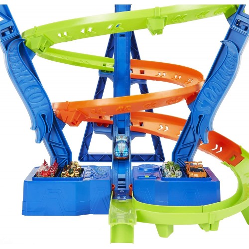 Mattel Hot Wheels Crash Spiral Speed Crash Πίστα Τεράστιο Σπιράλ HGV67 194735058310