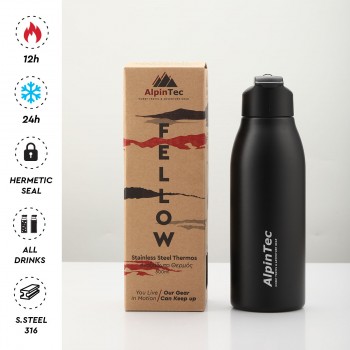 AlpinTec thermos 600Ml Fellow (Black) TH-600BL 4891321282024