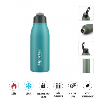 AlpinTec Θερμός 600Ml Fellow (Cyan) TH-600CI 4891321282031