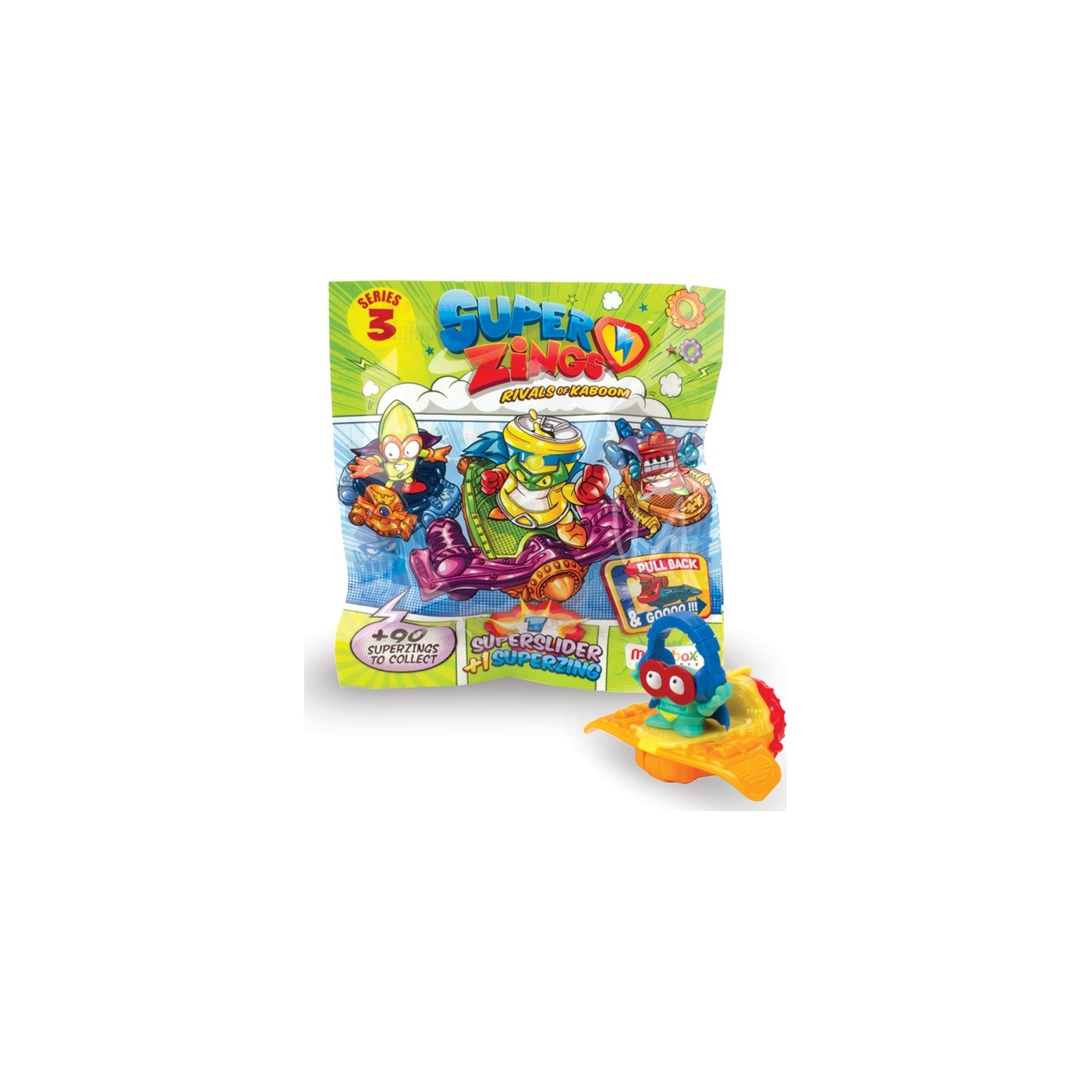 As company Superzings Series 3 Superslider With Collectible Figure For ...
