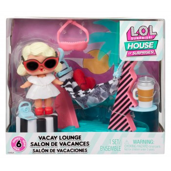 MGA Entertainment L.O.L. Surprise Furniture Playset with Doll - Leading Baby + Vacay Lounge 583790EUC 035051583790