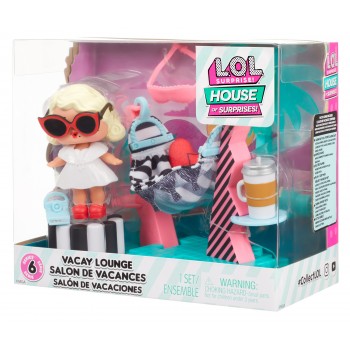 MGA Entertainment L.O.L. Surprise Furniture Playset with Doll - Leading Baby + Vacay Lounge 583790EUC 035051583790