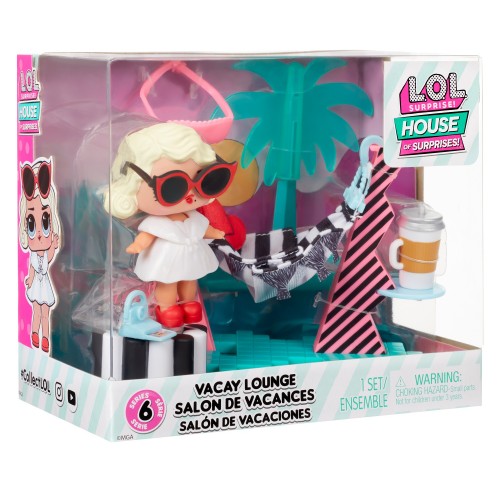 MGA Entertainment L.O.L. Surprise Furniture Playset with Doll - Leading Baby + Vacay Lounge 583790EUC 035051583790