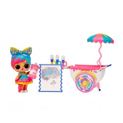 MGA Entertainment L.O.L. Surprise Furniture Playset with Doll - Splatters + Art Cart 583806EUC 035051583806