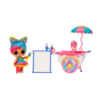 MGA Entertainment L.O.L. Surprise Furniture Playset with Doll - Splatters + Art Cart 583806EUC 035051583806