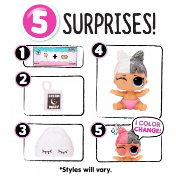 MGA Entertainment L.O.L. Surprise Glitter Color Change Lil Sis 585305EUC 035051585305