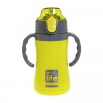 eco life Kids thermos Yellow 300ml Ανοξείδωτο παγουράκι θερμός με εσωτερικό καλαμάκι 33-BO-2998 5208009001959