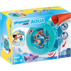 Playmobil 1.2.3 Aqua Water Wheel With Baby Shark 70636 4008789706362