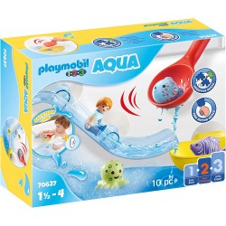Playmobil 1.2.3 Aqua Water Slide Παίζοντας Με Τα Ζωάκια Της Θάλασσας 70637 4008789706379