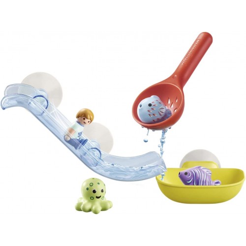Playmobil 1.2.3 Aqua Water Slide Παίζοντας Με Τα Ζωάκια Της Θάλασσας 70637 4008789706379