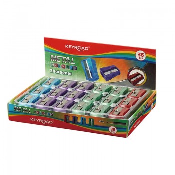 Keyroad Colorful Metallic Sharpener with 1 hole 1pc. KR-971865 6941288711728