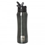 eco life Μεταλλικό Θερμός Μαύρο 550ml Eσωτερικό καλαμάκι 33-ΒΟ-3020 5208009001805