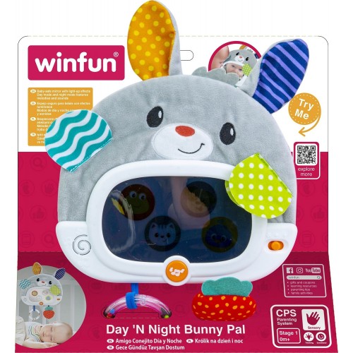WinFun Μαλακό Λαγουδάκι Day ‘N Night Bunny Pal 0798-Nl 403274 5204275032741