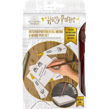 Blue Sky Studios Harry Potter Interdepartmental Memo And Wand Pen Set – Hogwarts Shield HP148352 5060718148352