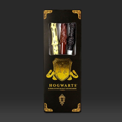Blue Sky Studios Harry Potter Triple Wand Pack – Hogwarts Shield Σετ 3 Στυλό Ραβδιά HP148314 5060718148314