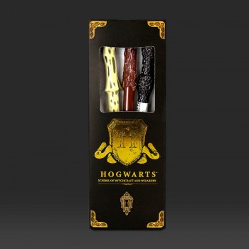 Blue Sky Studios Harry Potter Triple Wand Pack – Hogwarts Shield Σετ 3 Στυλό Ραβδιά HP148314 5060718148314