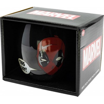 Stor Globe Ceramic Cup 380 ML | In Deadpool Gift Box ST11962 8412497119622