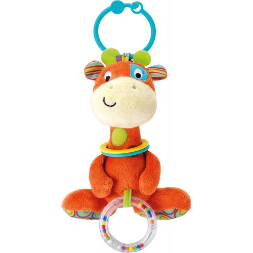 WinFun Rattle Giraffe Patch The Giraffe Hand, Rattle, Squeakers, Crinkle With Sound 0117-Ni 403260 5204275032604