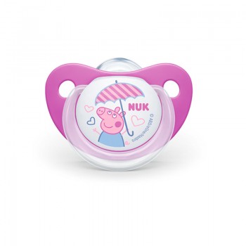 NUK Trendline Silicone Pacifier Peppa Pig 6-18m 1pc 10736725 4008600398615