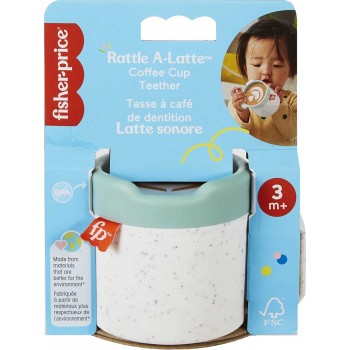 Mattel Rattle A-Latte Coffee Cup Teether Activity Toy For Babies 3 Month HGB86 194735047758