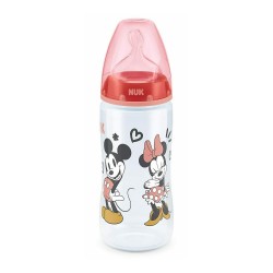 NUK Mickey Mouse Μπιμπερό με Δείκτη Ελέγχου Θερμοκρασίας και Θηλή Σιλικόνης 6-18μ 10741034 4008600387503