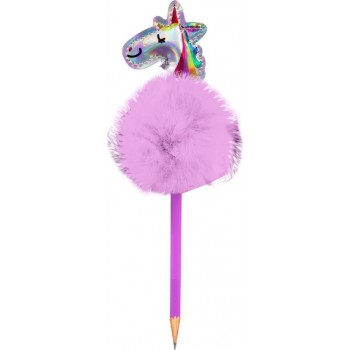 Diakakis imports Pencil Sided With Me Pom Pom 4 Color The Littlies 000646874 5205698566905