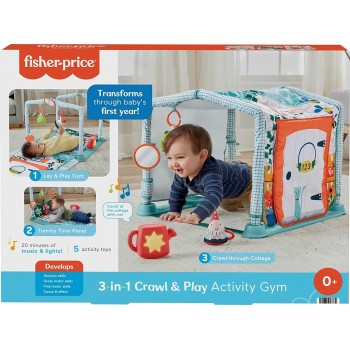 Mattel 3-in-1 Crawl & Play Activity Gym  HJK45 194735088300