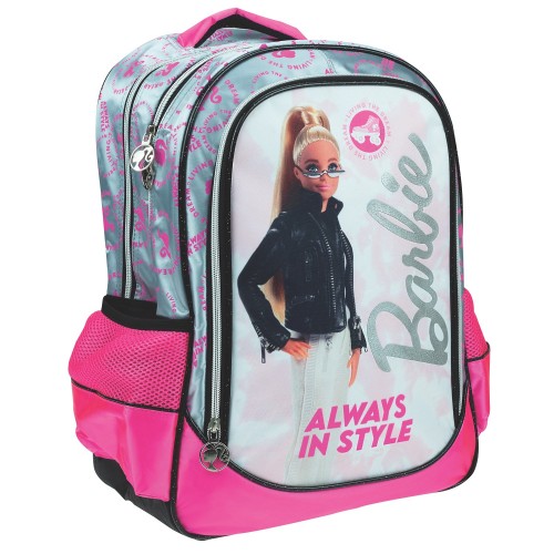 GIM Τσάντα Δημοτικού Οβαλ Barbie Trend Flash + Δώρο Κούκλα Barbie 349-71031 5204549148710