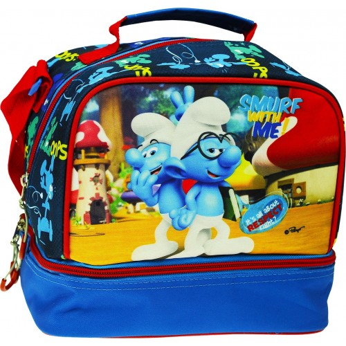 GIM Τσαντάκι Φαγητού Oβαλ Smurfs With Me 344-22220 5204549148536