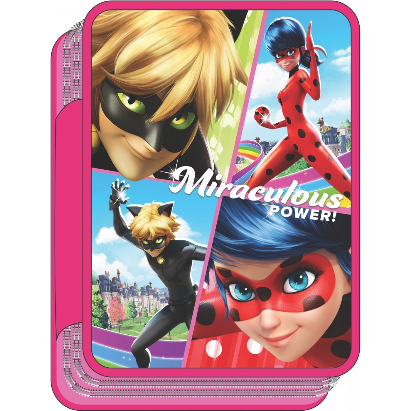 GIM Κασετίνα Διπλή Miraculous Power 346-06100 | Toys-shop.gr