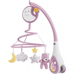 Chicco Next2Dream Mobile Μουσικό Περιστρεφόμενο Παιχνίδι 3 σε 1 - Ροζ Y01-07627-10 8058664089789