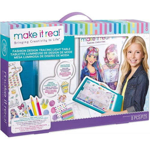 Make It Real Fashion Design Μεγάλο Σετ Σχεδίου Μόδας Με Φωτεινό Ταμπλώ 3502 695929035020