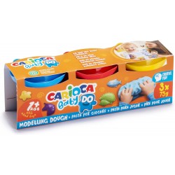 CARIOCA Πλαστοζυμαράκια Baby Dough 3Pot X 75 Gr C43179 8003511431792