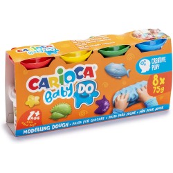 CARIOCA Πλαστοζυμαράκια Baby Dough 8 Pot, 8 X 75 G 43180 8003511431808