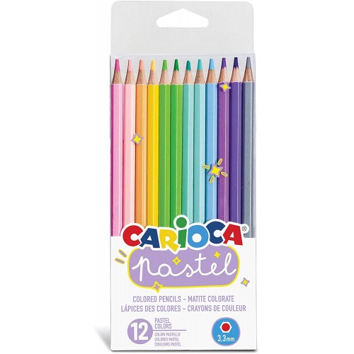 CARIOCA Ξυλομπογιές pastel 12τεμ. 43034 8003511430344