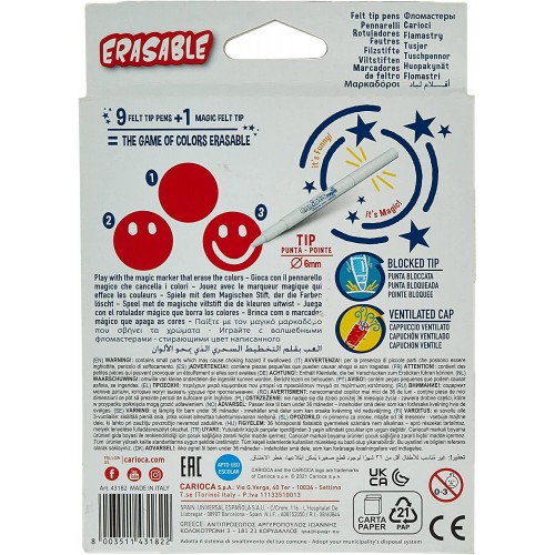 CARIOCA Magic Erasable 10Pcs 43182 8003511431822
