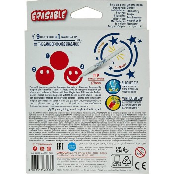 CARIOCA Magic Erasable 10Pcs Μαγικοί Μαρκαδόροι Ζωγραφικής 43182 8003511431822