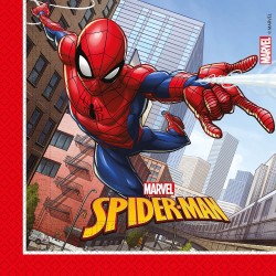 PROCOS Napkins Spiderman Crime Fighter, 33 X 33 Cm, 2 -Layer, 20 Pieces, FSC, Birthday 093865 5201184938652