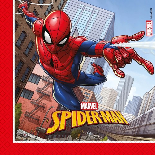 PROCOS Χαρτοπετσέτες Spiderman Crime Fighter, 33 X 33 Cm, 2φ, 20 τμχ, Birthday 093865 5201184938652