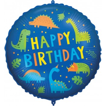 PROCOS Μπαλόνια Decorata Foil Happy Birthday Dinosaur 46εκ 1τμχ, Δεινόσαυρος, Γενέθλια, Διακόσμηση 092427 5201184924273