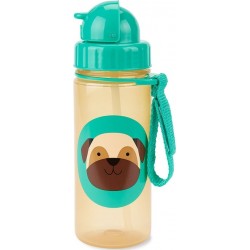 Skip Hop zoo Plastic Bottle With pug Straw - 384.5 ml 29-2903033-12 195861020776