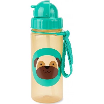 Skip Hop zoo Plastic Bottle With pug Straw - 384.5 ml 29-2903033-12 195861020776