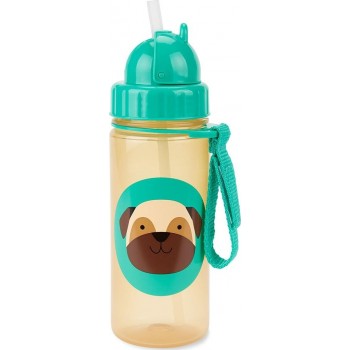 Skip Hop zoo Plastic Bottle With pug Straw - 384.5 ml 29-2903033-12 195861020776