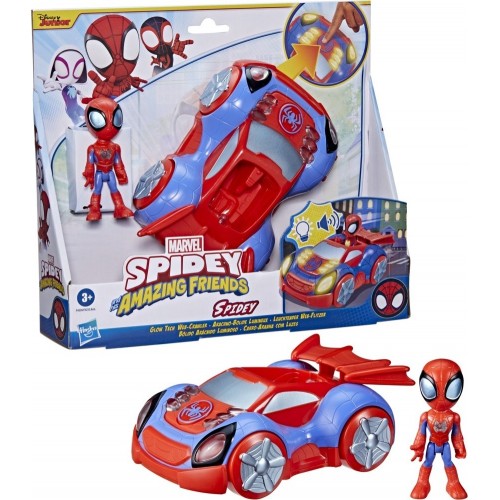 Hasbro Marvel Spidey and His Amazing Friends Glow Tech Web Crawler Vehicles F4252 / F4530 5010994104405